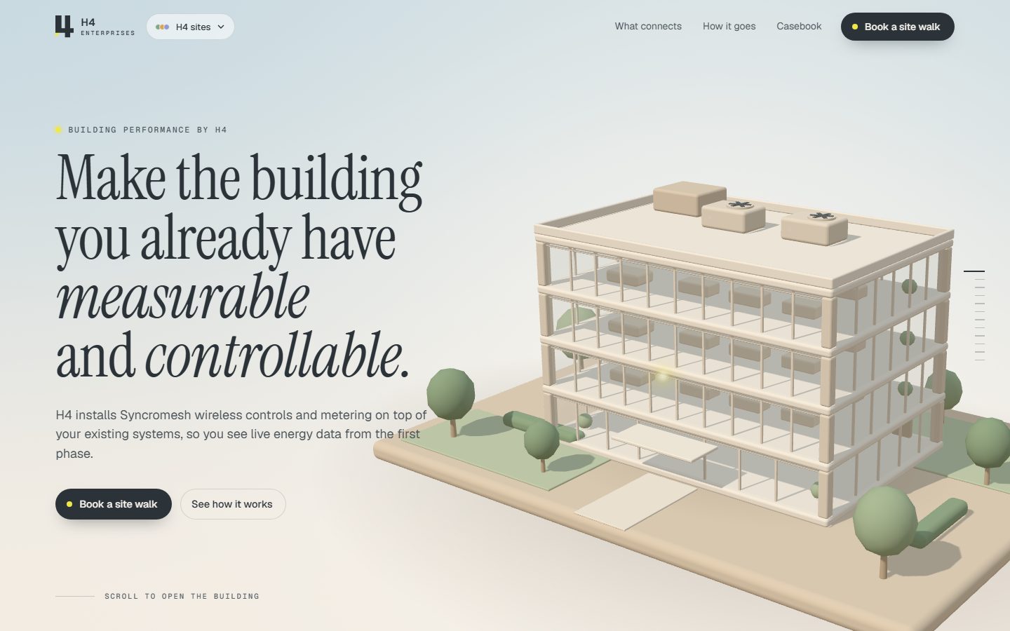 Living Building, opening screen